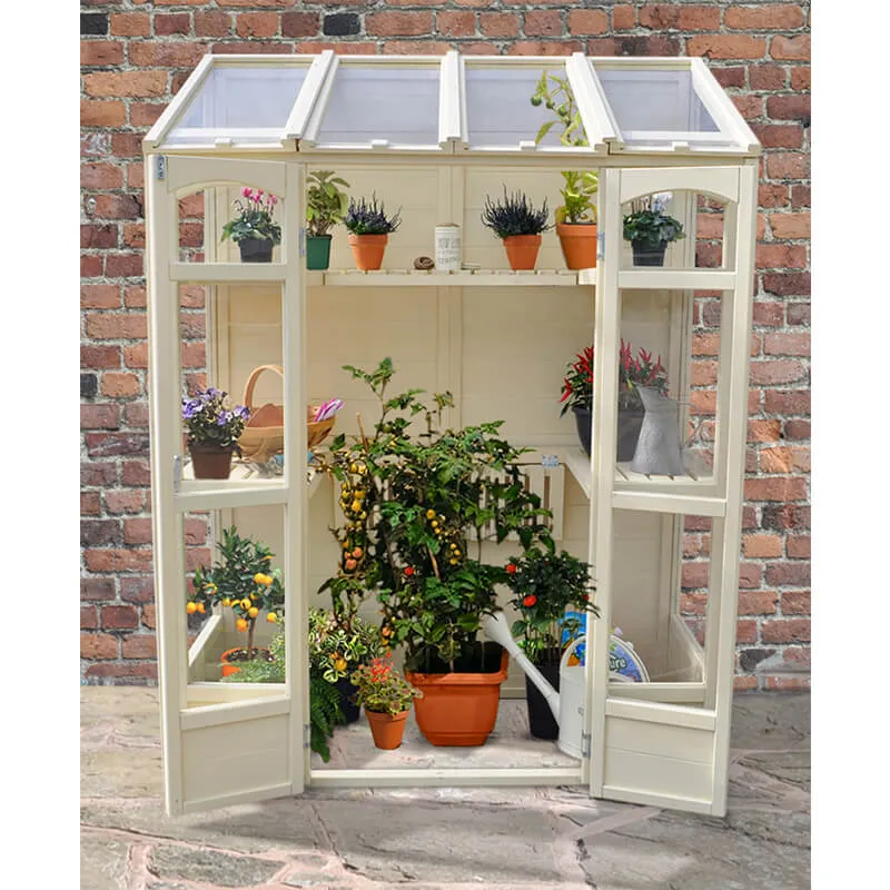Forest Garden Victorian Tall Wooden Wall Greenhouse