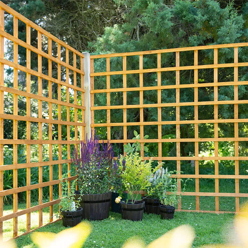 Forest Garden Forest 6' x 6' Heavy Duty Square Garden Trellis Fence Panel (1.83m x 1.83m)