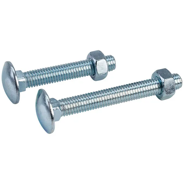 Forgefix Carriage Bolt & Nut Zp M10 X 65Mm Bag 10 in Silver Silver