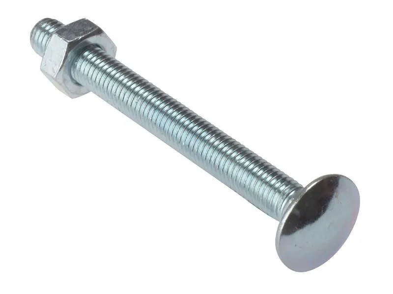 ForgeFix 5CB12180 Carriage Bolt & Nut ZP M12 x 180mm Bag 5