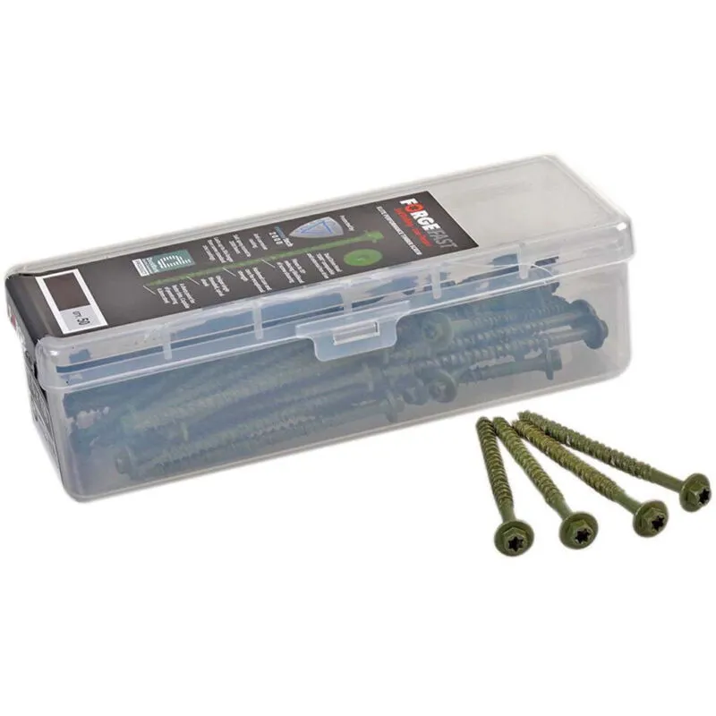 ForgeFix Hexagonal/Torx® Compatible Timber T30 Screws Green 7x200m...