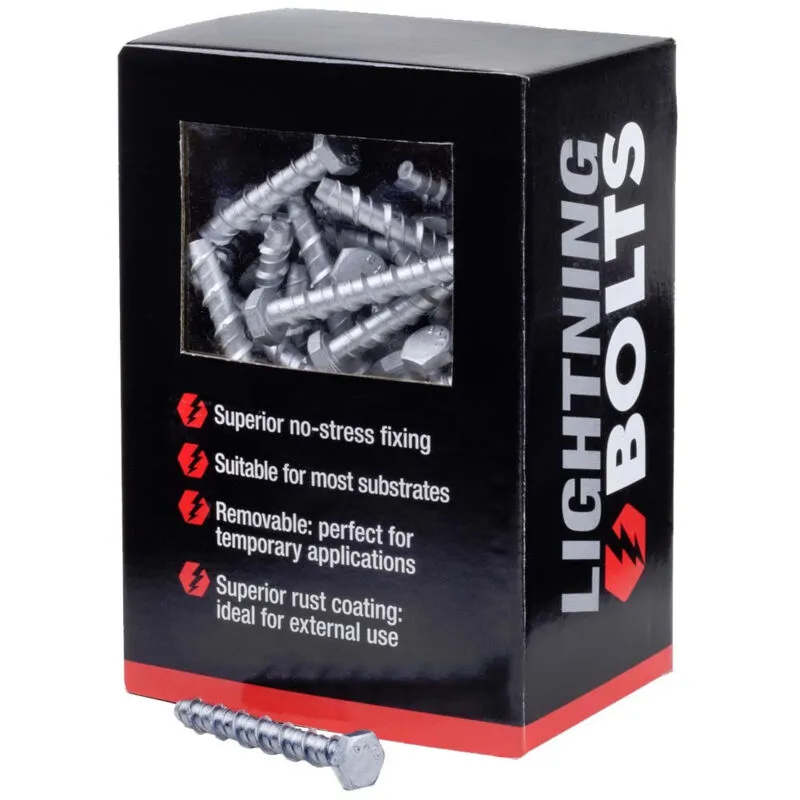 Forgefix - Lightning Bolt Hex Head M8 x 130mm Box 50 FORLGB8130