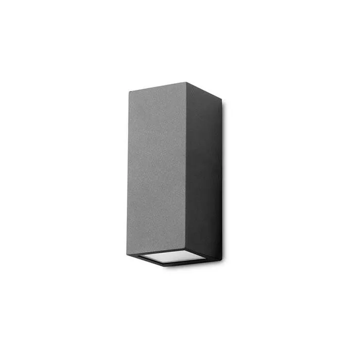 Netlighting Cube 2 Light Outdoor Wall Light Black IP44 Black