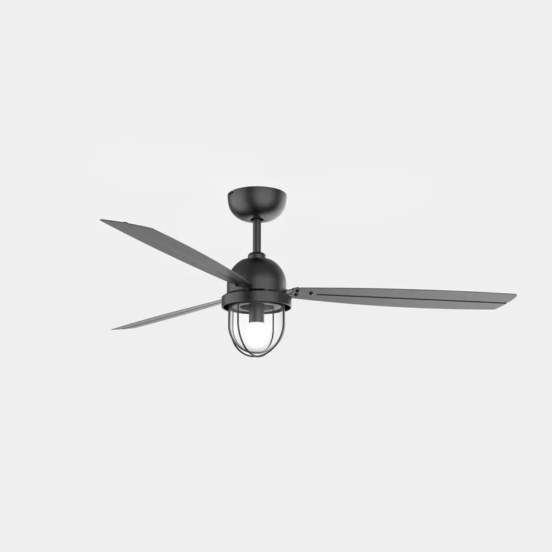 Forlight Lighting Mariner LED Ceiling Fan Black, With E27 Lamp