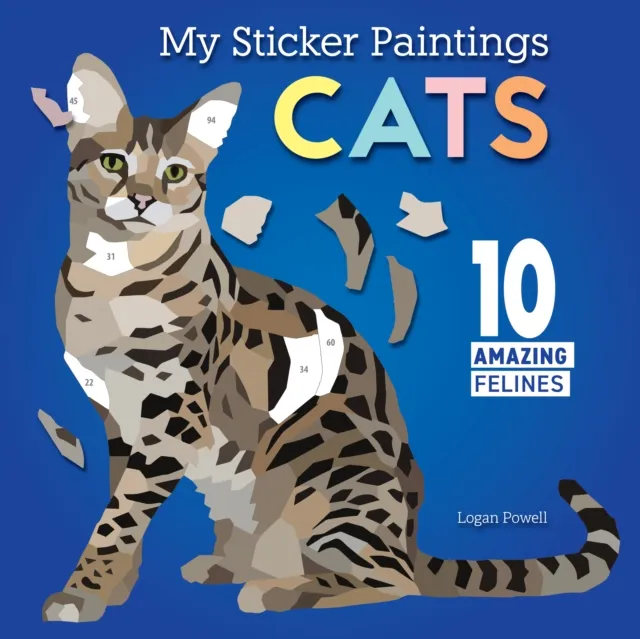 Logan Powell My Sticker Paintings: Cats Paperback Book Multicolor