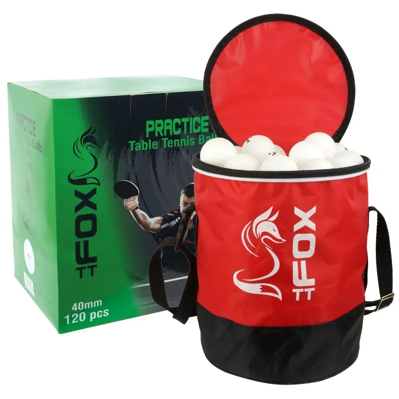 Fox Tt Practice Table Tennis Balls And Bag Red / White 120 Balls