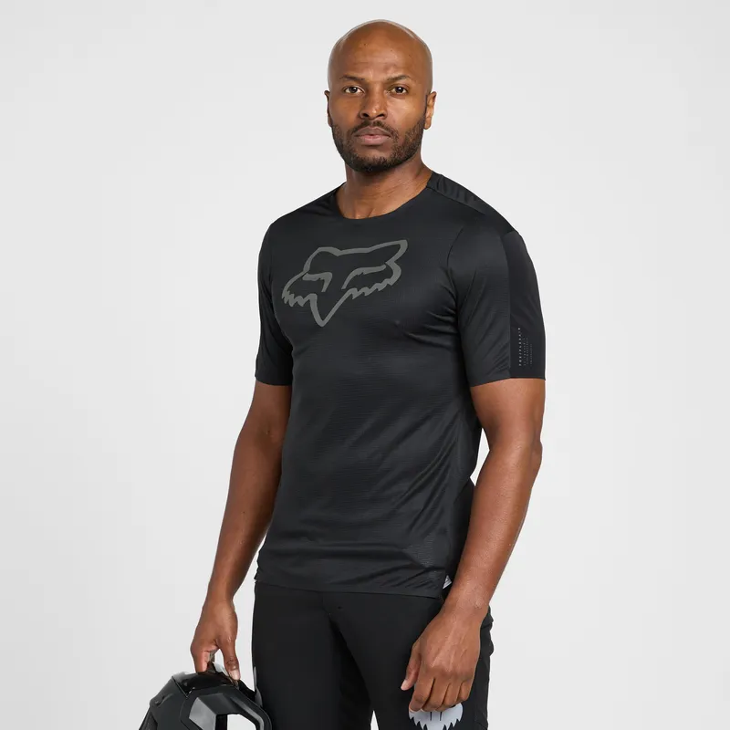 Fox Flexair Delta Short Sleeve Jersey, Black