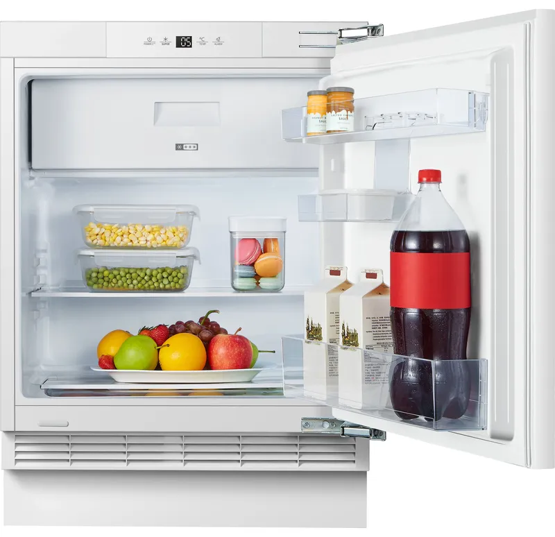 Fridgemaster MBUR60121E Integrated Under Counter 82cm Fridge - Fixed Door Hinge Kit - White - E Rated, White