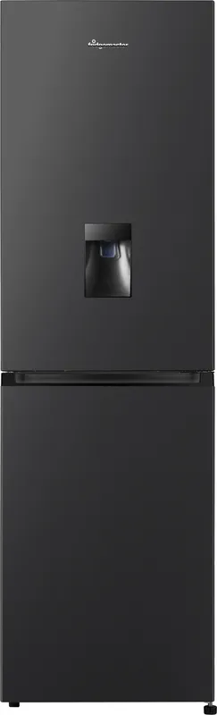 Fridgemaster MC55251DEB 182cm 50/50 Total No Frost Fridge Freezer - Black - E Rated, Black
