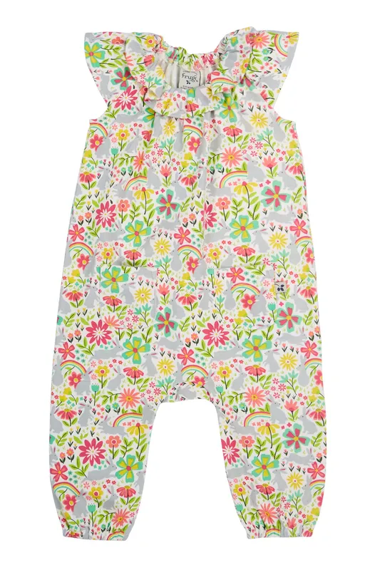 Frugi Kids 100% Organic Cotton Peony Playsuit