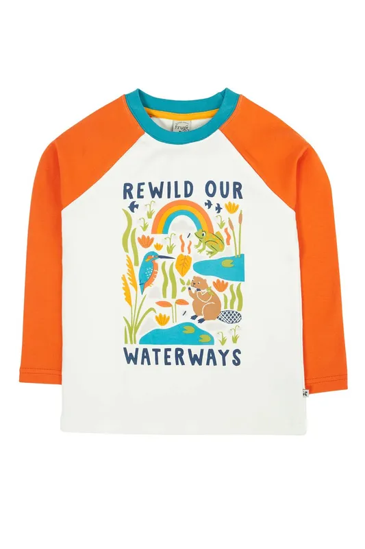 Frugi Kids 100% Organic Cotton Tamar Raglan Top