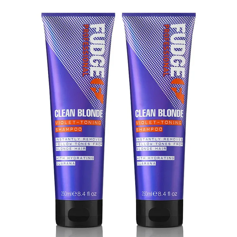 Fudge Double Clean Blonde Purple Violet Toning Shampoo 250ml