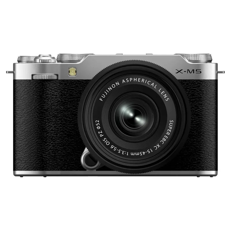 Fuji X-M5 Camera with XC 15-45mm Lens Kit Silver