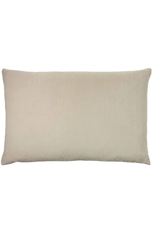 Furn Contra Soft Velvet Contrast Coloured Reverse Cushion in Natural Size: 40cm x 60cm - Natural