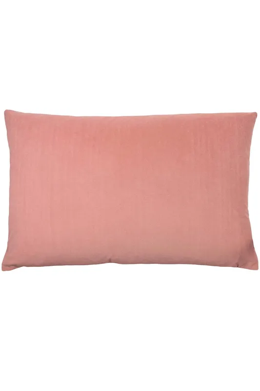 Furn Contra Soft Velvet Contrast Coloured Reverse Cushion in Pink Size: 40cm x 60cm - Pink - Size: 40cm x 60cm