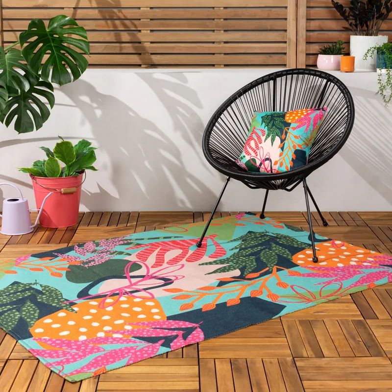 Furn. Coralina Printed Outdoor Rug, 120 X 170 Cm - Multicolour - One Size