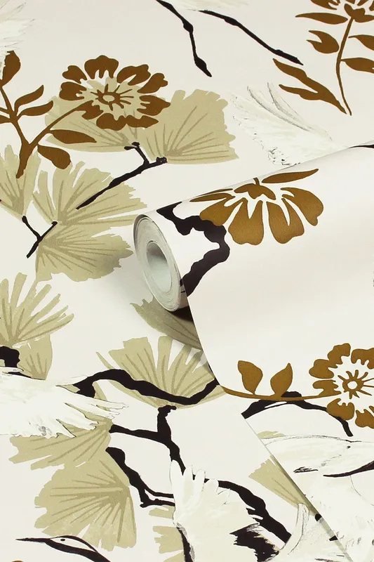 Furn. Demoiselle Botanical Printed Wallpaper - Natural - One Size