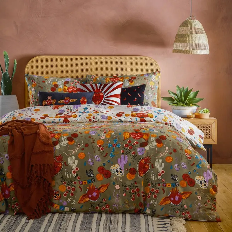 Terrys La Vida Festive Reversible Duvet Cover Bedding Set Multi