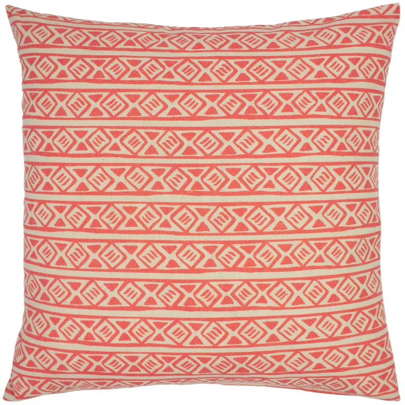 Furn Nomi Monoprint Cushion in Coral Size: 45 cm x 45 cm Coral 45 cm x 45 cm