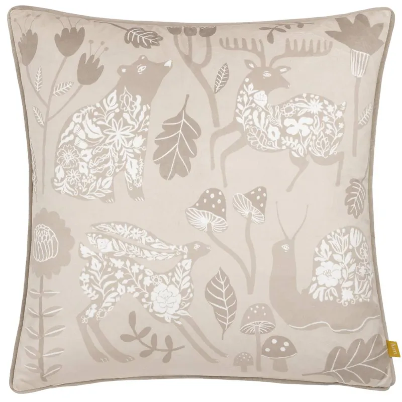 Furn Nook Animal Printed Cushion in Beige Size: 50cm x 50cm - Beige