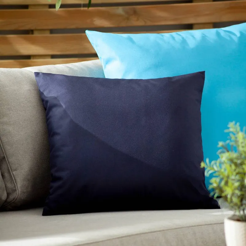 Furn Plain Vibrant Water & UV Resistant Outdoor Cushion in Navy - Navy - Size: One Size
