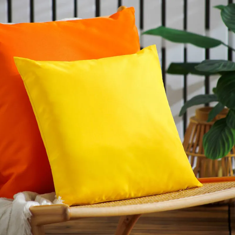 Furn Plain Vibrant Water & UV Resistant Outdoor Cushion in Yellow - Yellow - Size: One Size