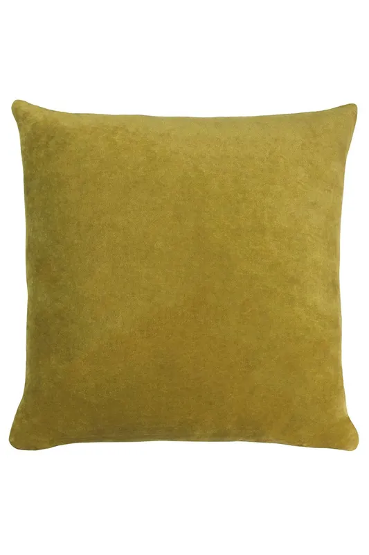 Furn Solo Soft Velvet Cushion in Olive Size: 45cm x 45cm - Olive
