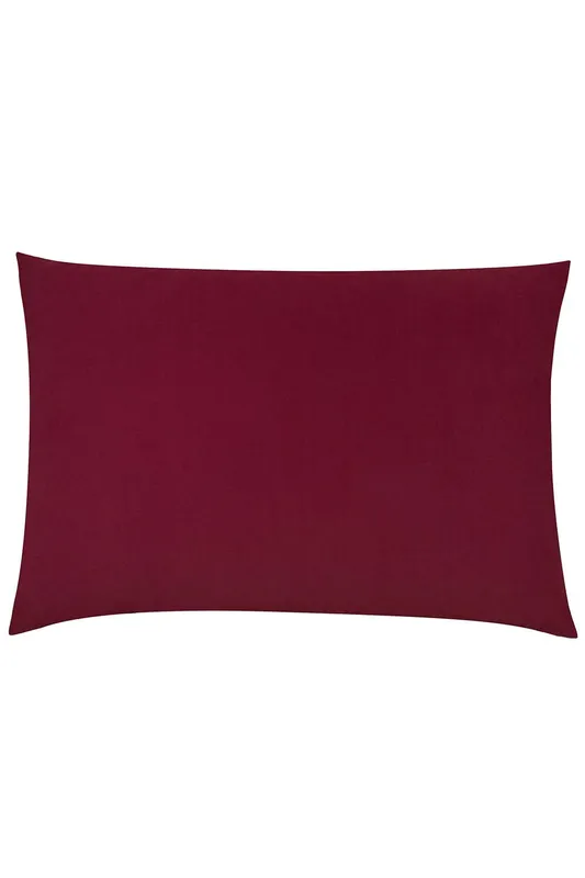 Furn Contra Soft Velvet Contrast Coloured Reverse Cushion in Maroon Size: 40cm x 60cm - Maroon - Size: 40cm x 60cm