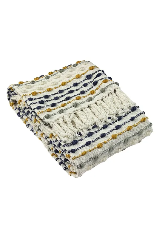 Furn Unisex Dhadit Woven Tufted Striped Throw in Yellow Yellow One Size female