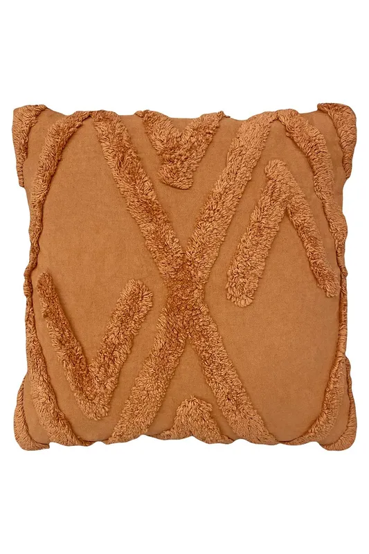 Furn Unisex Kamjo Tufted Geometric Cushion in Orange Size: 50cm x 50cm Orange 50cm x 50cm female