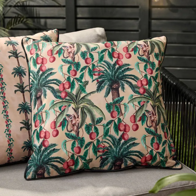 Furn Monkey Palm Outdoor Cushion in Natural Size: 45 cm x 45 cm Natural