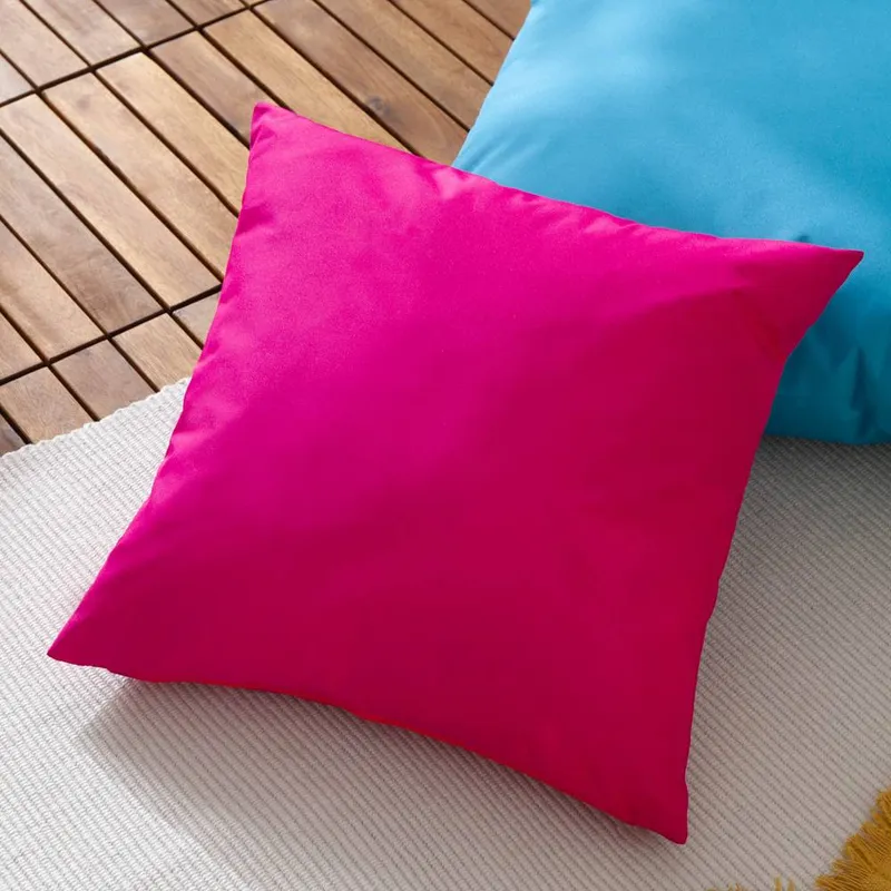 Furn Unisex Plain Vibrant Water & UV Resistant Outdoor Cushion in Pink Pink female