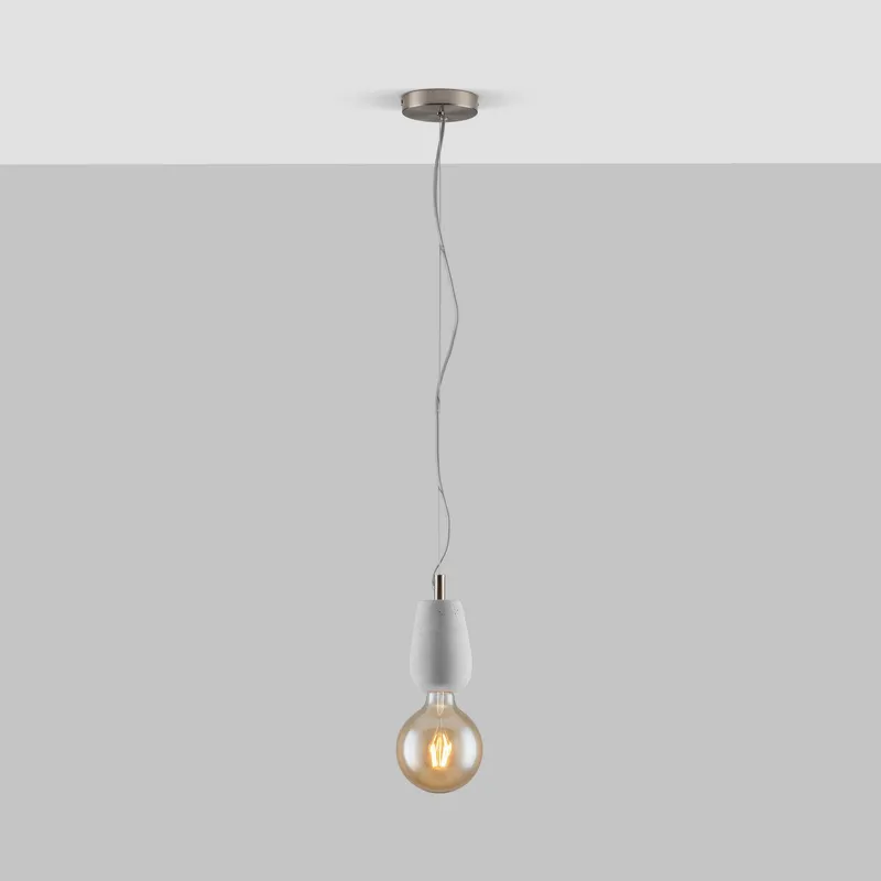 FurnitureboxUK Alice Grey Concrete Pendant Ceiling Light - Grey
