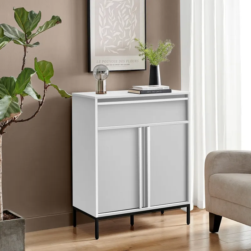 FurnitureboxUK Svit Small Storage Sideboard in Off-White Off-White