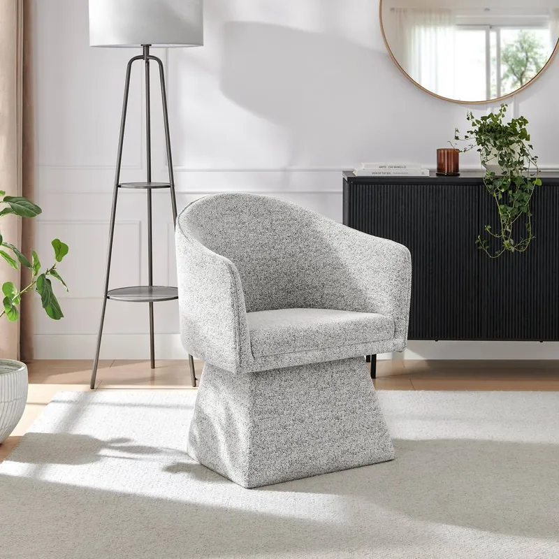 FurnitureboxUK Unisex Vera Fabric Accent Chair in Grey Grey One Size female