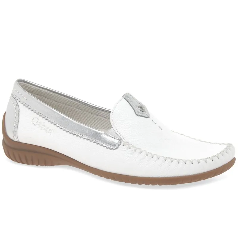 Gabor Women's 'California' Moccasins in White Size: 9 - White