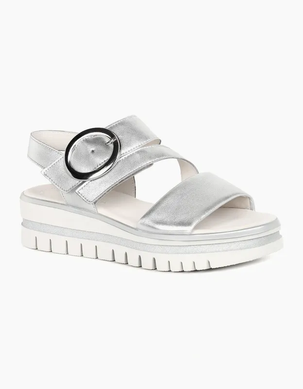 Gabor Women's Amarillo Womens Sandals - Silver - Size: 3