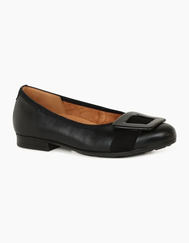 Gabor Women's Paige Womens Ballet Pumps - Black - Size: 7.5