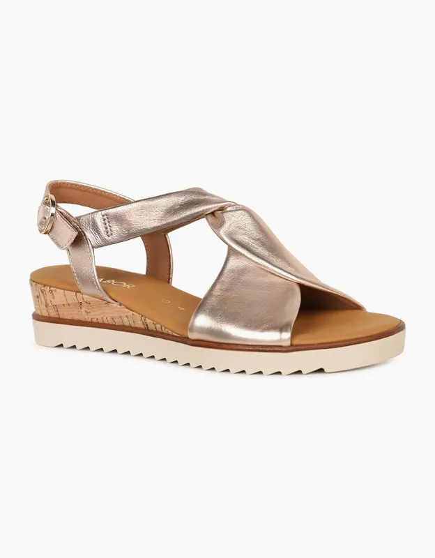 Gabor Women's Rich Womens Sandals - Gold - Size: 5.5