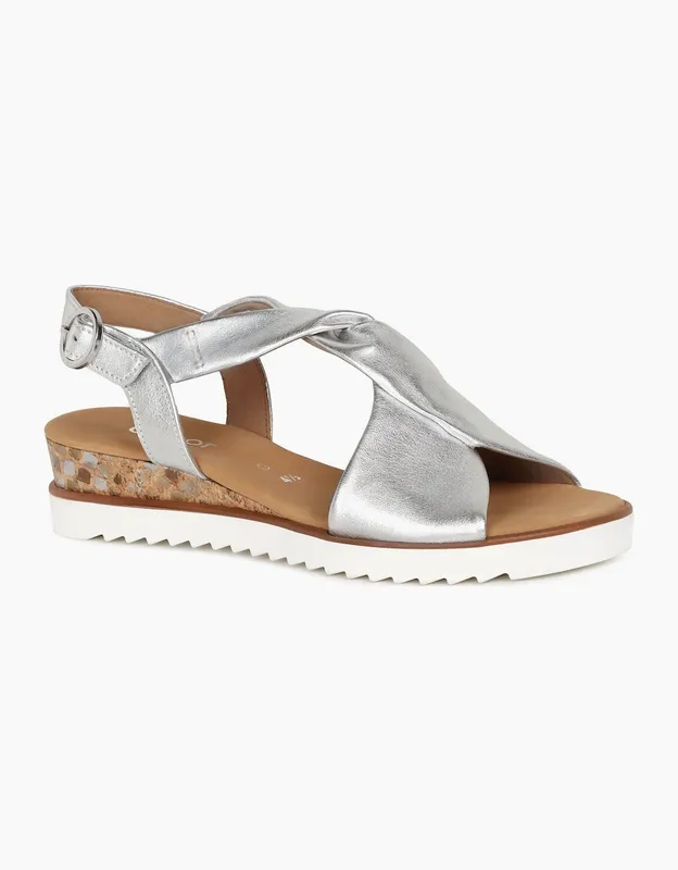 Gabor Women's Rich Womens Sandals - Silver - Size: 7