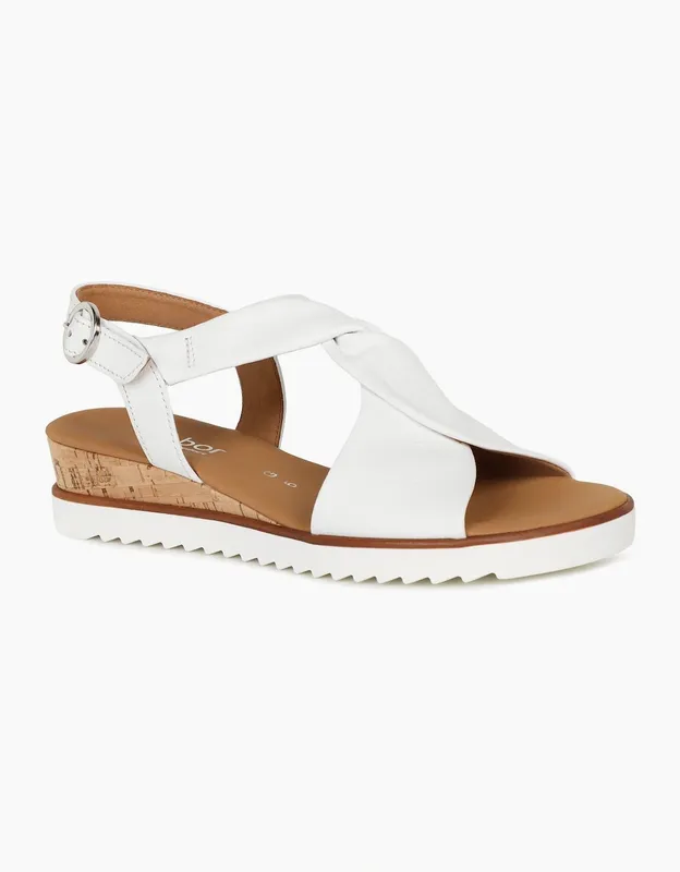 Gabor Women's Rich Womens Sandals - White - Size: 4