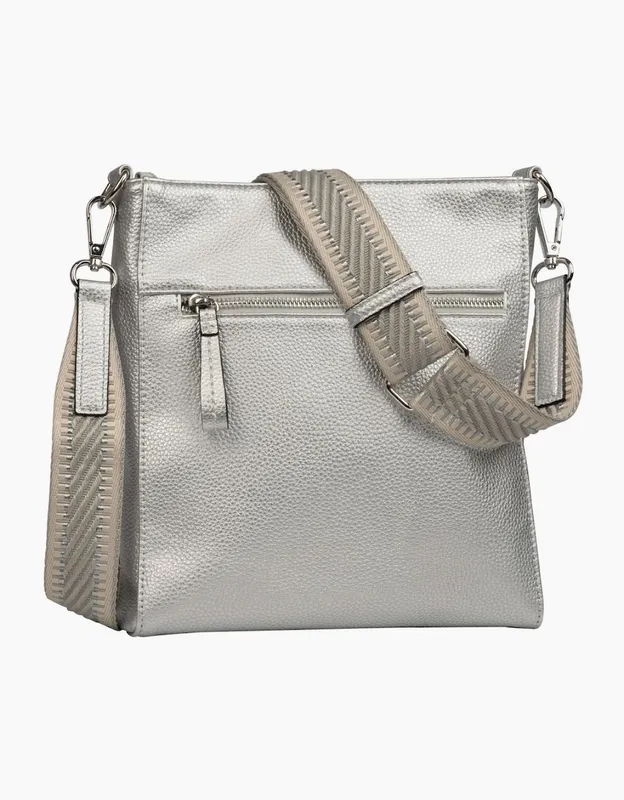 Gabor Women's Silena Cross Womens Messenger Bag - Silver - Size: One size