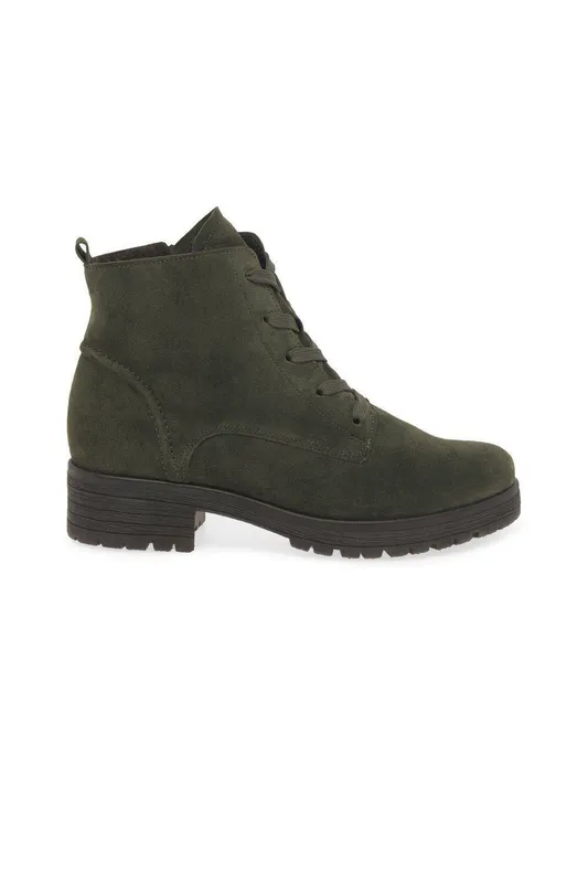 Gabor Zumba Womens Ankle Boots Colour: Olive Suede, Size: 2.5 2.5 - female