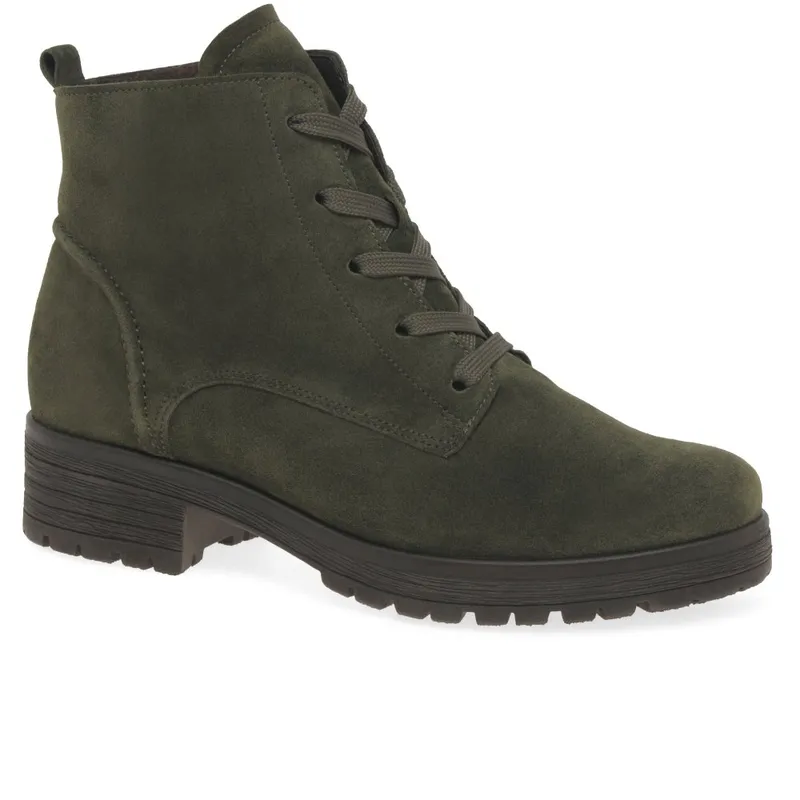 Gabor Zumba Womens Ankle Boots Colour: Olive Suede, Size: 3.5 3.5 - female