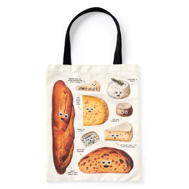 Galison Googly Food Canvas Tote
