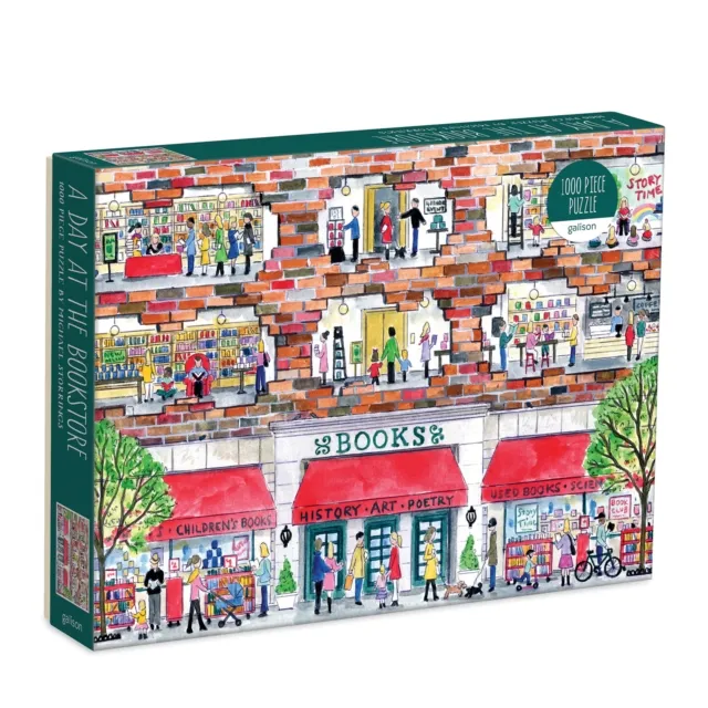 Galison Michael Storrings A Day At The Bookstore 1000 Piece Puzzle