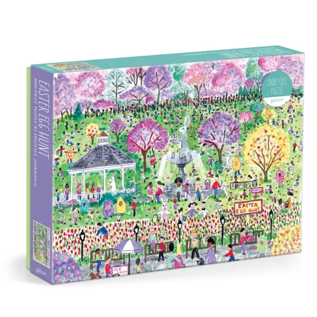 Galison Michael Storrings Easter Egg Hunt 1000 Piece Puzzle