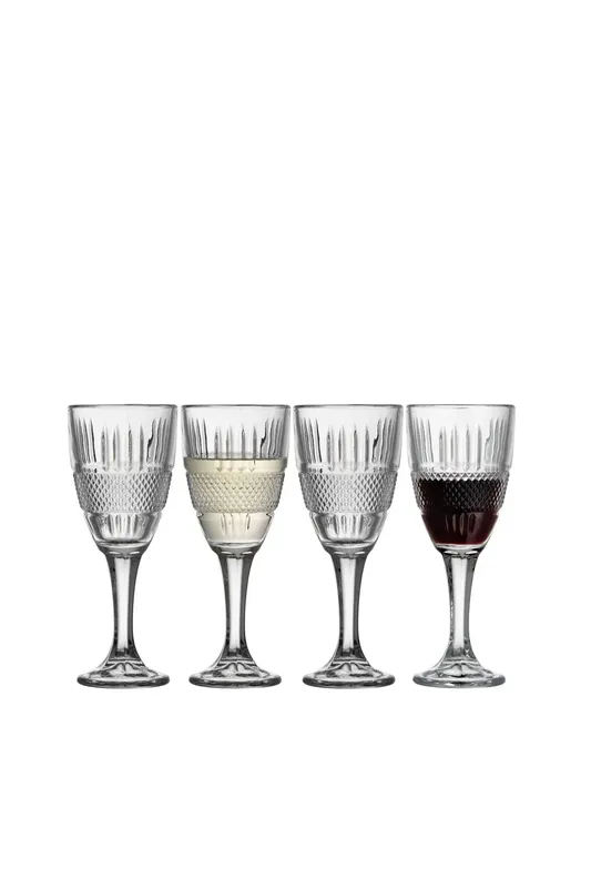 Galway Crystal Eyre Wine Set of 4 in Clear Clear
