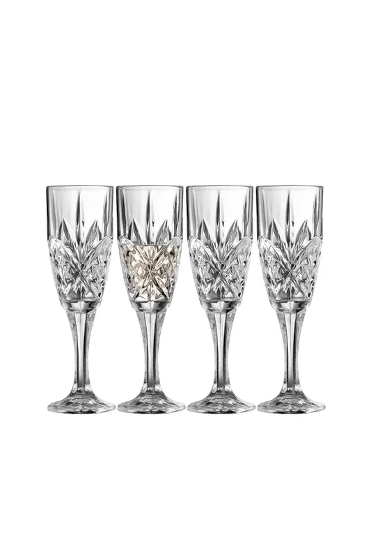 Galway Crystal 'Inisheer' Flute Set of Four in Clear - Clear