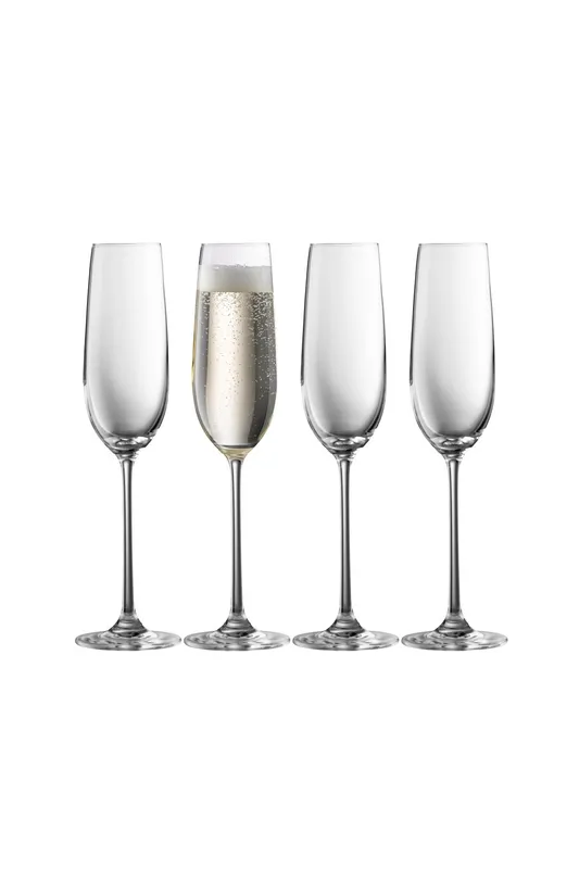 Galway Crystal 'Solus' Flute Set of Four in Clear Clear